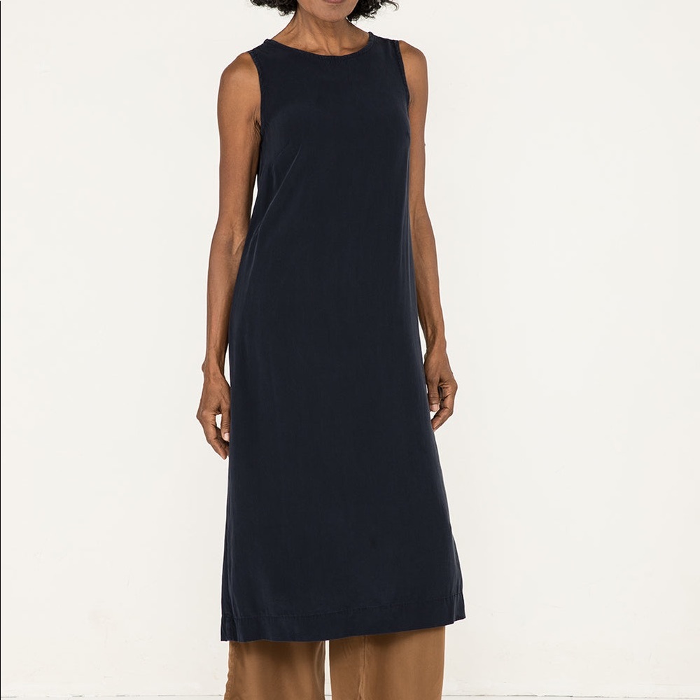 Elizabeth Suzann Petra midi dress Navy Silk XS